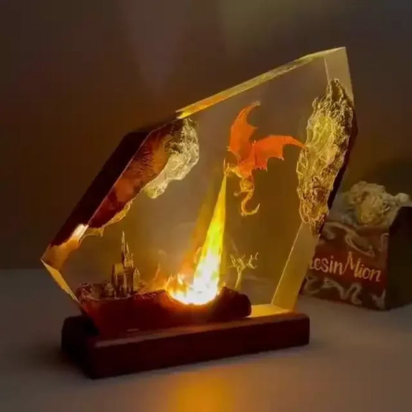 Dragon Glory Resin Night Light