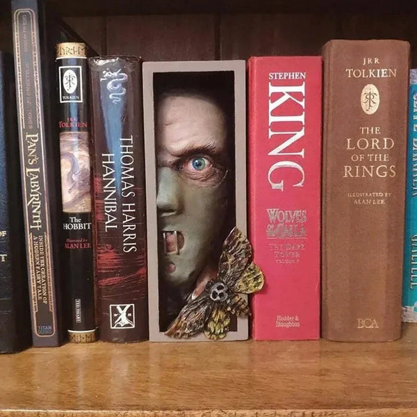 Bibliophile Beast Bookshelf Horror Mark