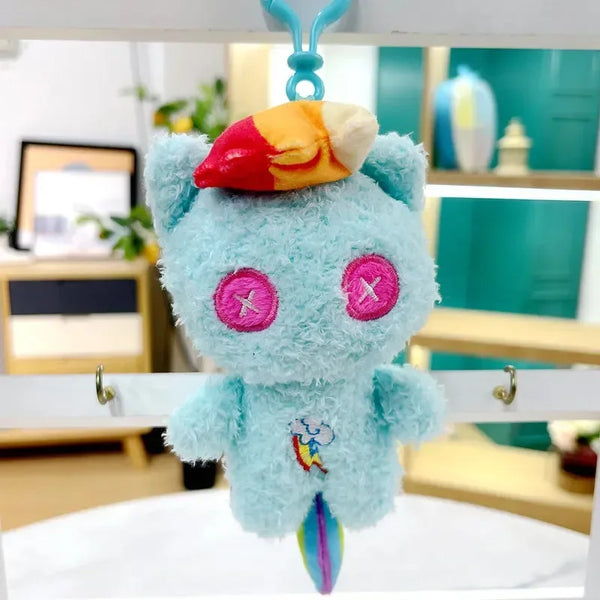 Colourful Lil' Ponies Plush Keychain