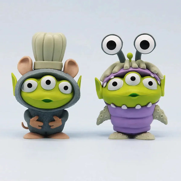 Green Alien Cosplay Crew Figurine Set