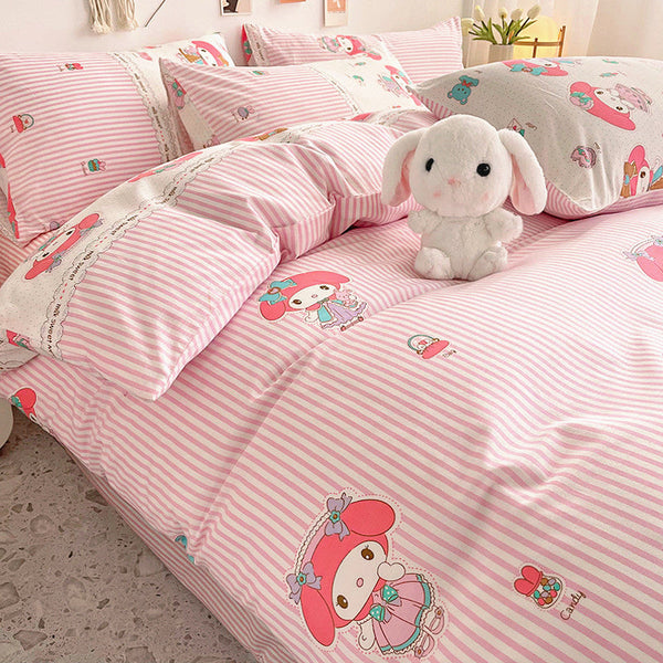 Pink Anime Bedding Set PN4684 - Bear Hugs