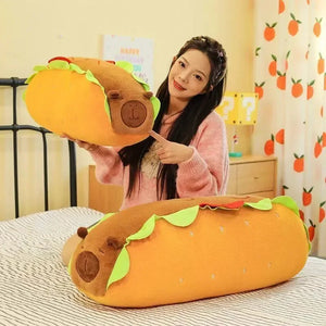Capy Hot Dog Plush Pillow