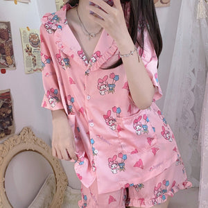 Cartoon Anime Girls Pajamas Suits PN3911 - Bear Hugs