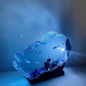 Mermaid & Diver Resin Night Light