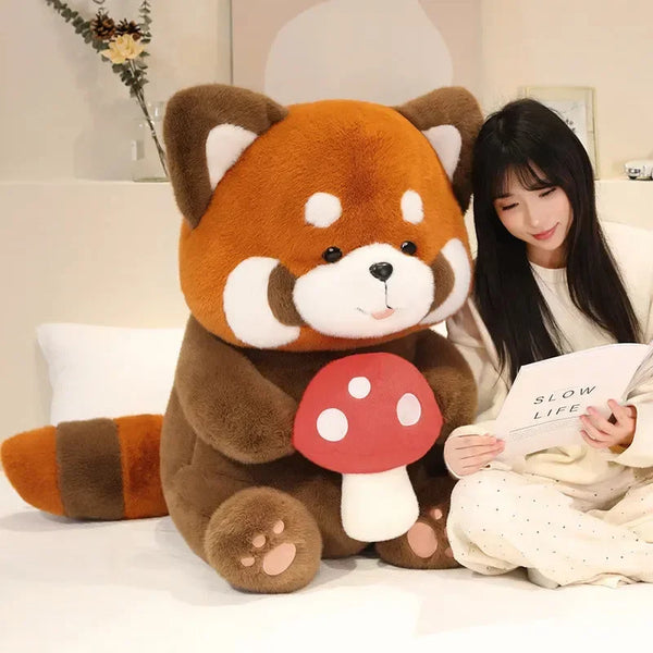 Mushroom Muncher Red Panda Plush