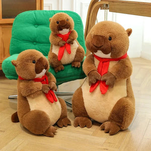 Red Scarf Beaver Plushie