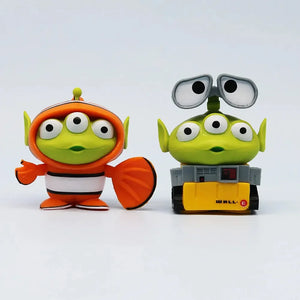 Green Alien Cosplay Crew Figurine Set