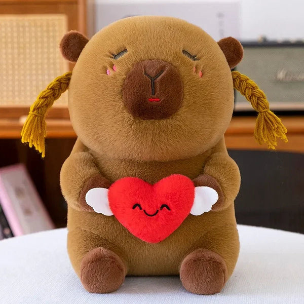 Pigtailed Sweetheart Capybara Plush