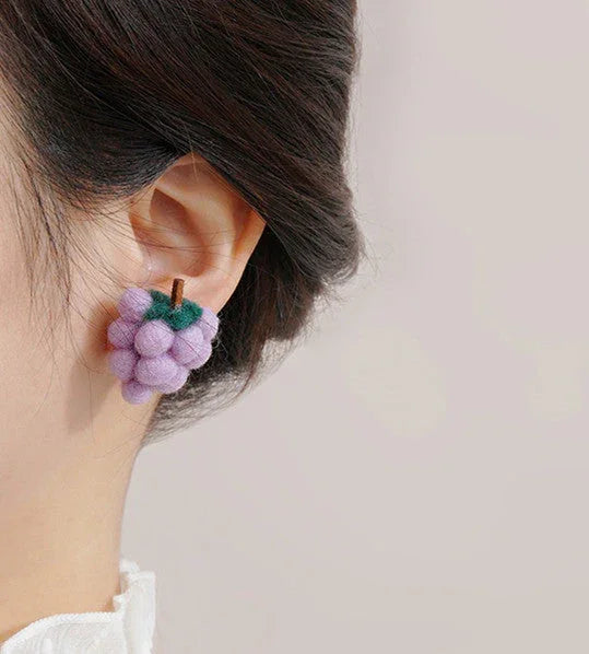 Kawaii Grapes Earrings PN4620 - Bear Hugs