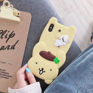 Kawaii Cartoon Phone Case for iphone 6/6s/6plus/7/7plus/8/8P/X/XS/XR/XS Max PN1250 - Bear Hugs