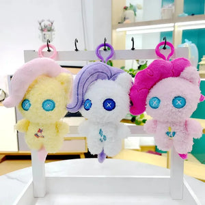 Colourful Lil' Ponies Plush Keychain