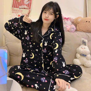 Kawaii Luna Cat Pajamas Suits PN5678 - Bear Hugs