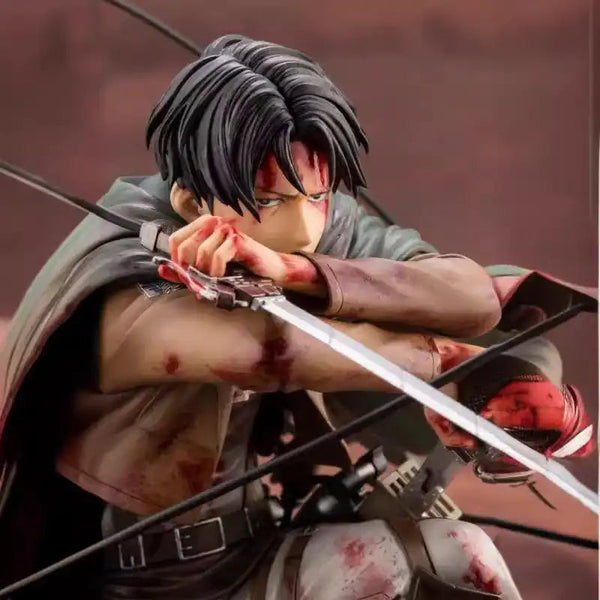 Attack on Titan Levi Battle Scene Figurine (18 cm)