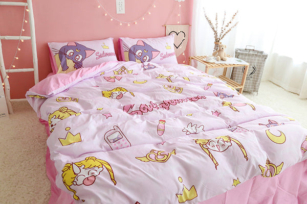 Fashion Sailormoon Usagi and Luna Bedding Set PN1753 - Bear Hugs
