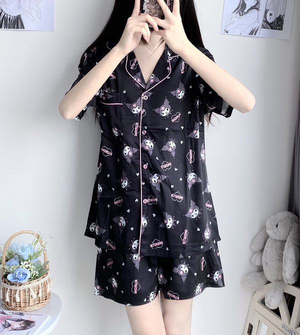 Black Anime Pajamas Suits PN4922 - Bear Hugs