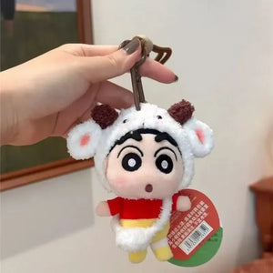 Shinichan Costume Capers Plush Keychain