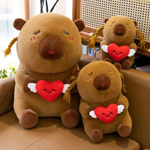 Pigtailed Sweetheart Capybara Plush