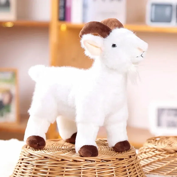 Realistic Horned Goat Plush