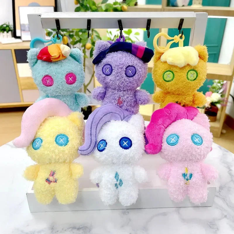 Colourful Lil' Ponies Plush Keychain