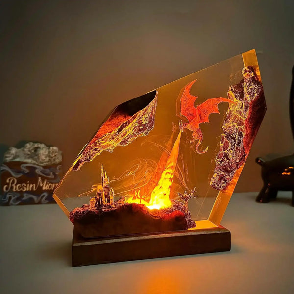 Dragon Glory Resin Night Light