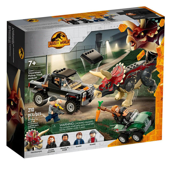 Triceratops Dinosaur Pickup Truck Blocks (210 Pcs)