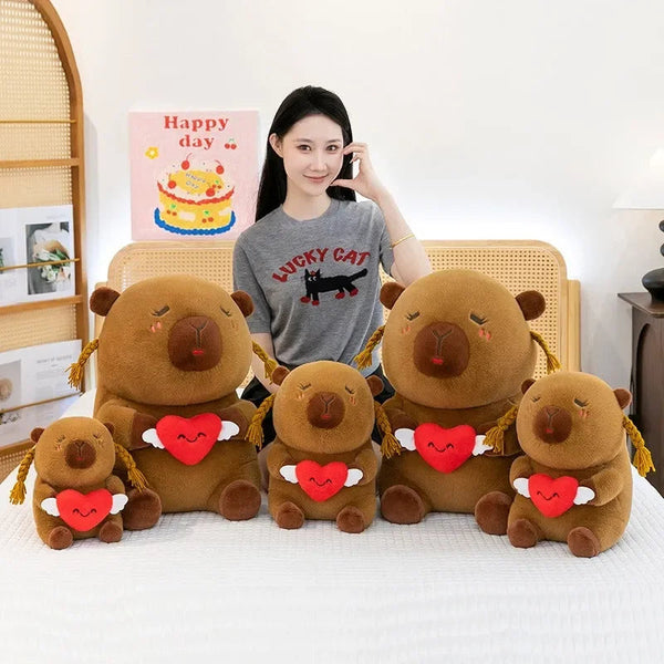 Pigtailed Sweetheart Capybara Plush