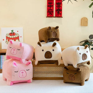 Capybara Cubist Cuddles Plush Stool