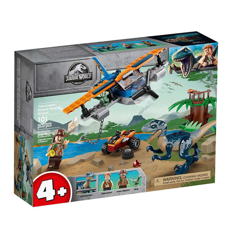 Jurassic Park Biplane Rescue Mission Blocks (101 Pcs)