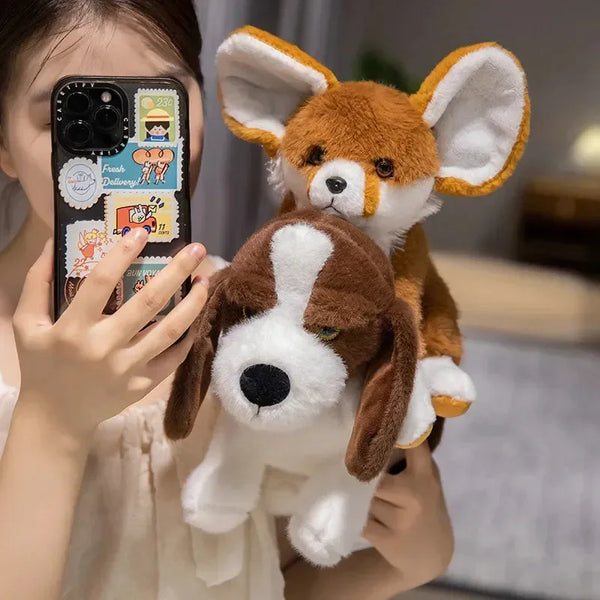 Big-Eared Hound & Fox Plush (28 cm)