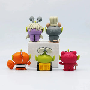 Green Alien Cosplay Crew Figurine Set