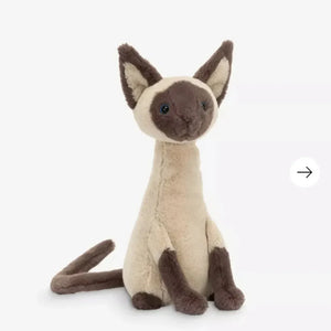 JC Elegant Siamese Cat Plush