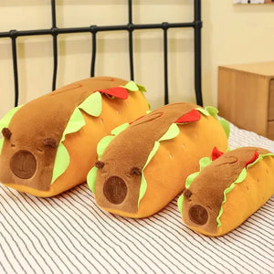Capy Hot Dog Plush Pillow