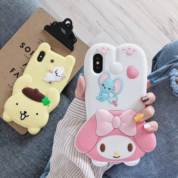 Kawaii Cartoon Phone Case for iphone 6/6s/6plus/7/7plus/8/8P/X/XS/XR/XS Max PN1250 - Bear Hugs