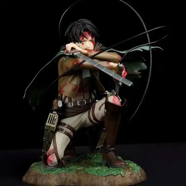 Attack on Titan Levi Battle Scene Figurine (18 cm)