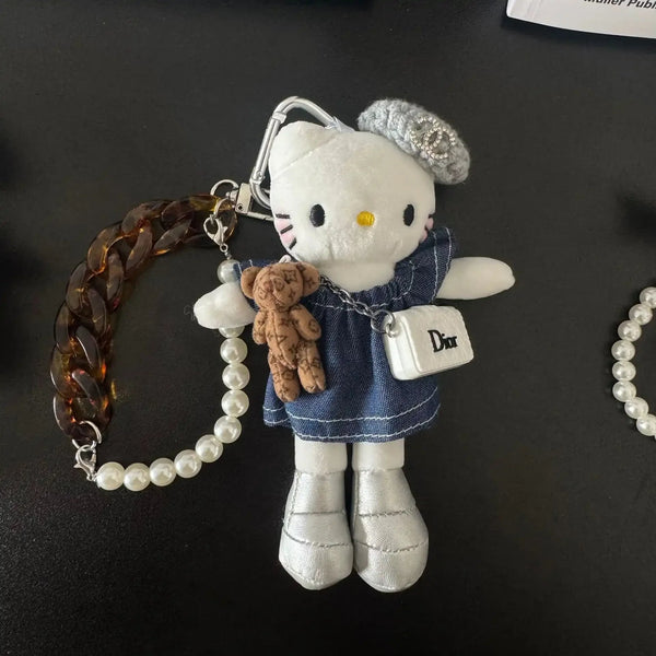 Hello KT Glam Gal Plush Keychain