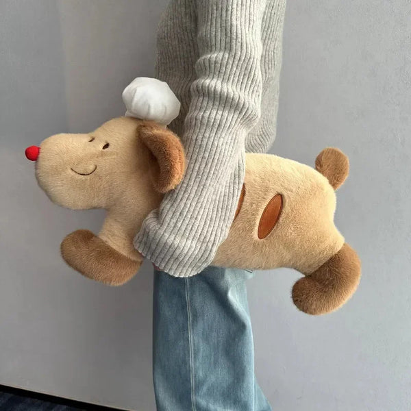 JC Baguette Chef Dog Plush