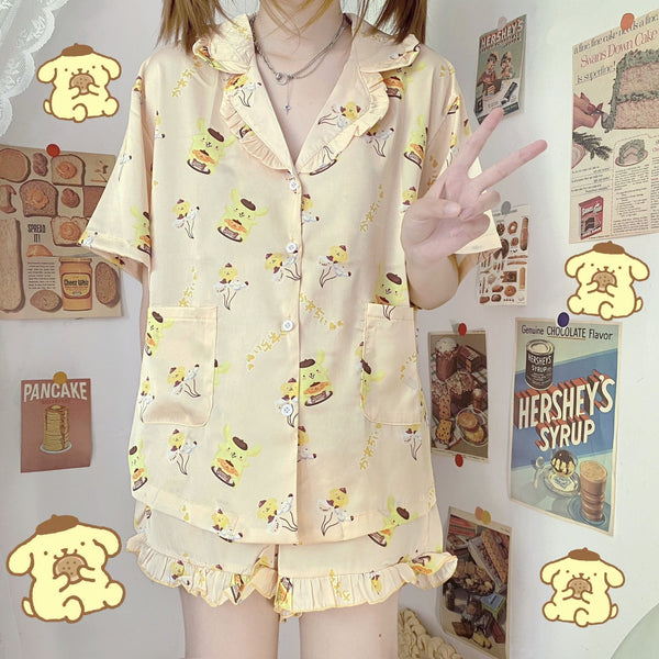Cartoon Anime Girls Pajamas Suits PN3911 - Bear Hugs