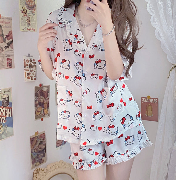 Cartoon Anime Girls Pajamas Suits PN3911 - Bear Hugs