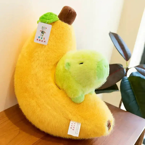 Banana Hiding Capybara Plush