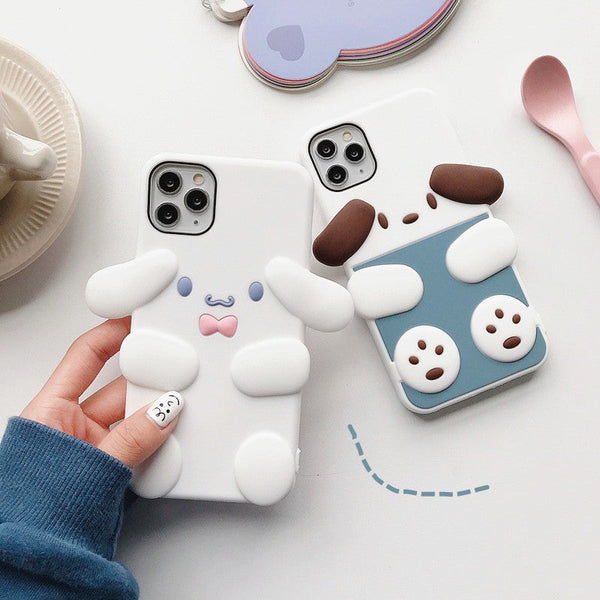 Cartoon Dogs Phone Case for iphone 7/7plus/8/8P/X/XS/XR/XS Max/11/11pro/11pro max PN2534 - Bear Hugs