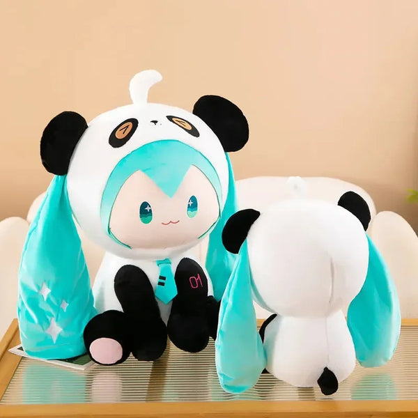 Hatsone Miku Panda Cosplay Plushie