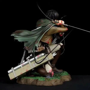 Attack on Titan Levi Battle Scene Figurine (18 cm)