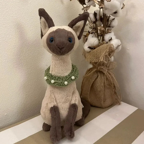 JC Elegant Siamese Cat Plush