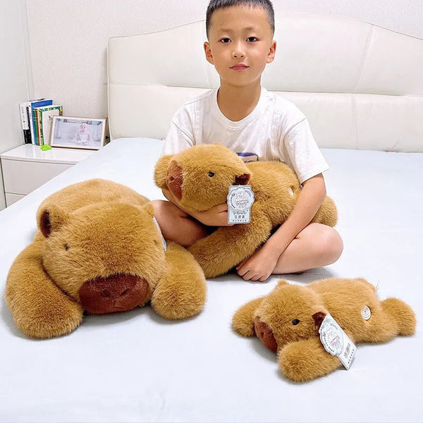 Lazy Lounger Capybara Plush Pillow