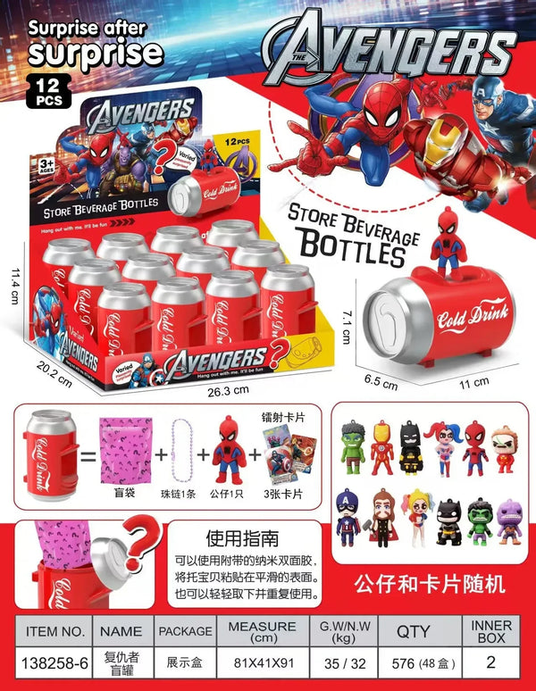 Character Mystery Cola Can Keychain Blind Box