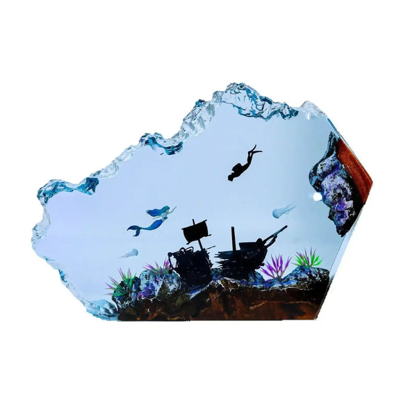Mermaid & Diver Resin Night Light
