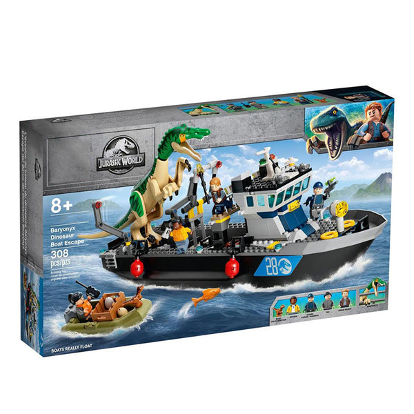 Jurassic World Dinosaur Boat Escape Blocks (308 Pcs)