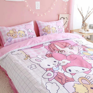 Cute Girl And Melody Bedding Set PN1884 - Bear Hugs