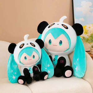 Hatsone Miku Panda Cosplay Plushie