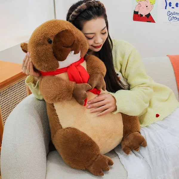 Red Scarf Beaver Plushie